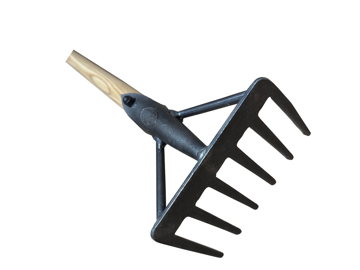 Gardening 6 tine bow rake with 155cm handle